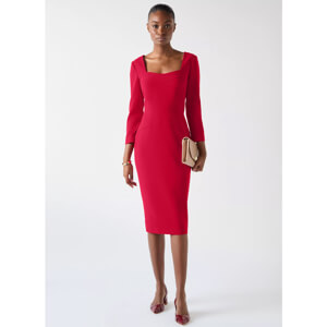 LK Bennett Altyn Shaped Seam Fitted Crepe Dress